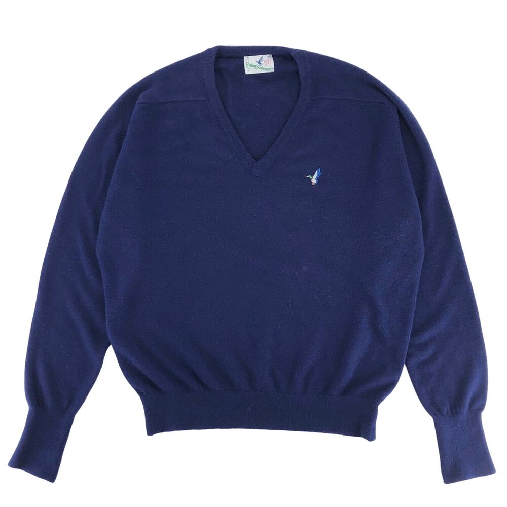 80s Flying Scotsman mallard V neck sweater 1980s vintage